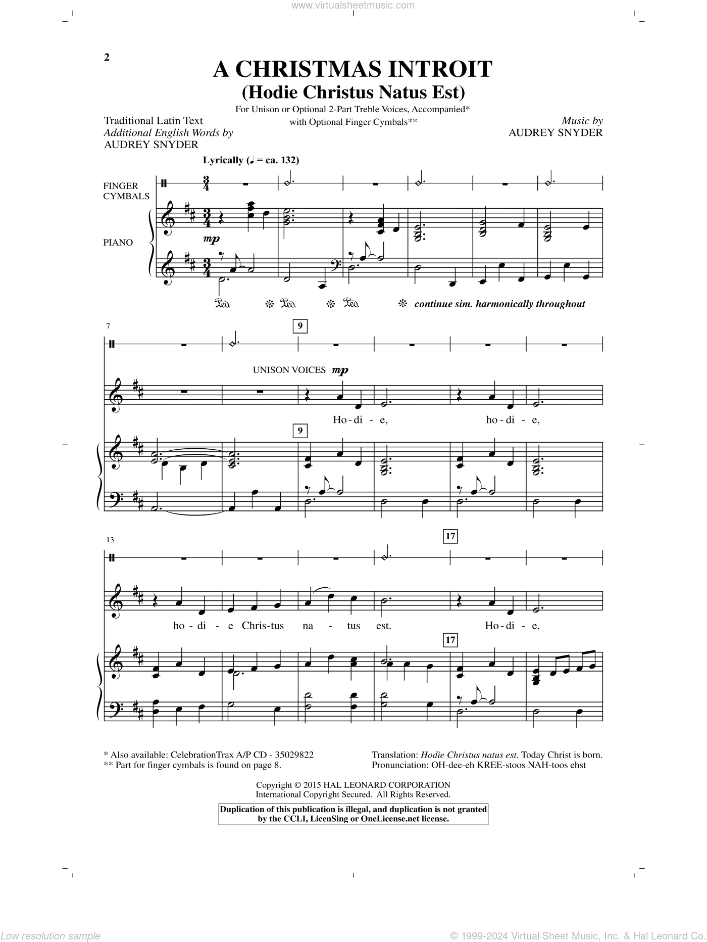 A Christmas Introit (Hodie Christus Natus Est)