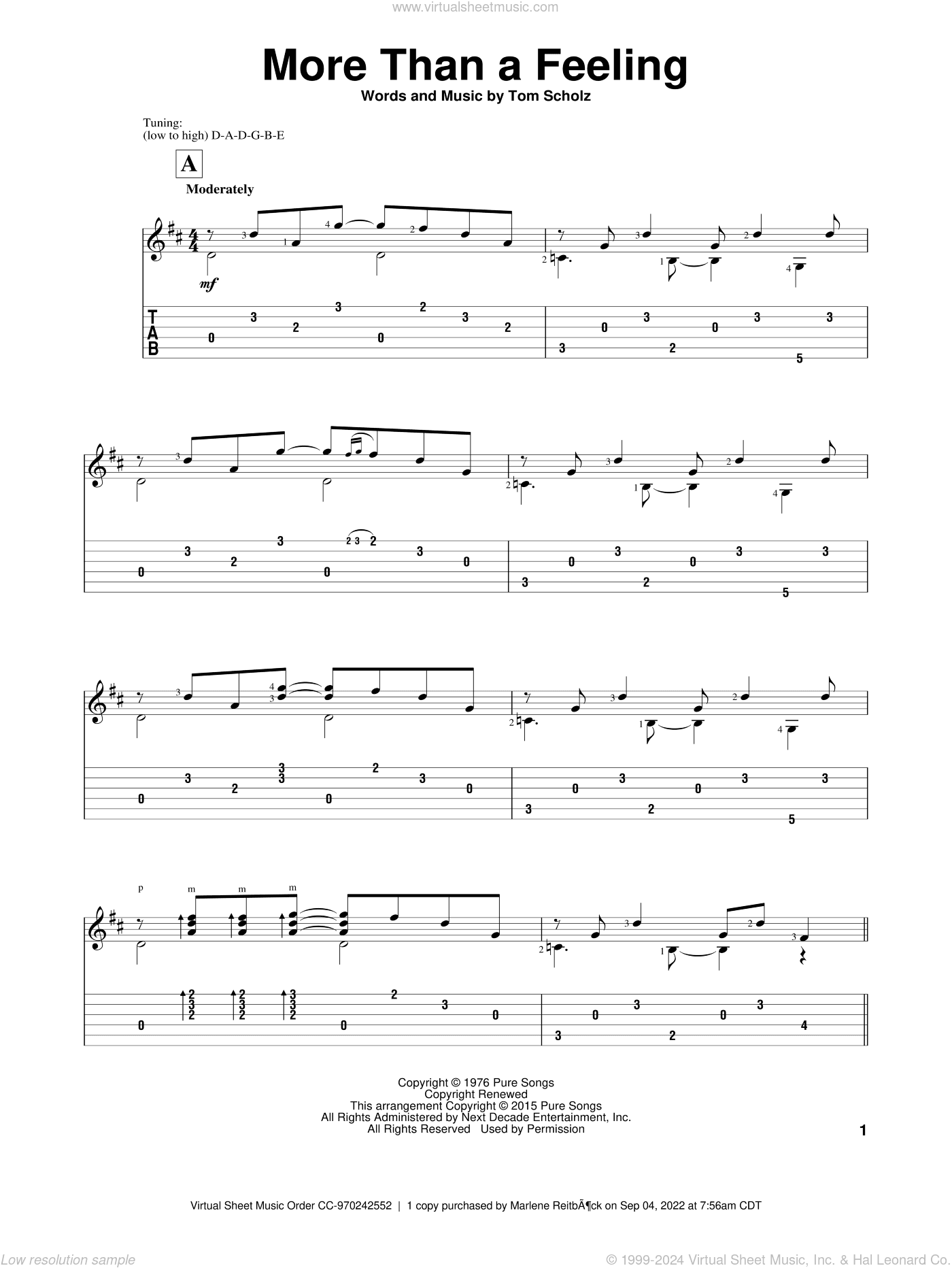 More Than A Feeling, (intermediate)