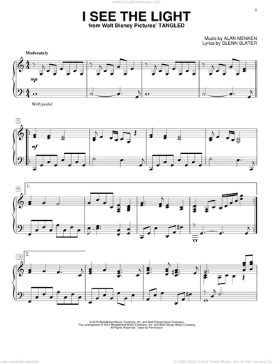 I See The Light (from Tangled), (intermediate)