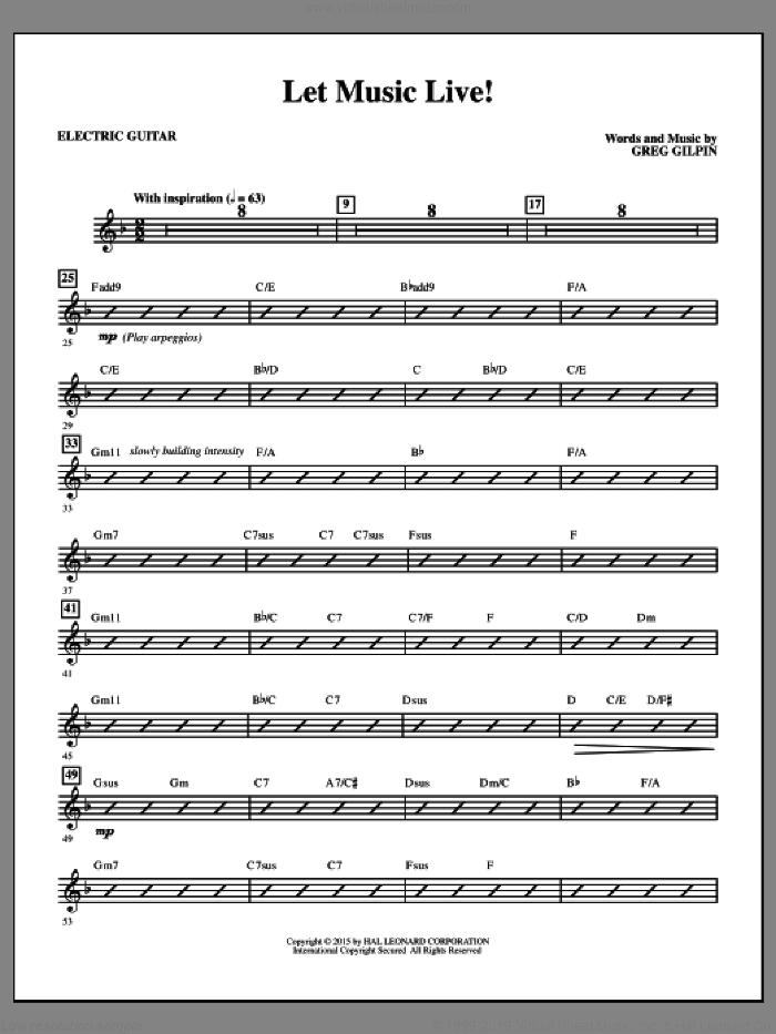 Let Music Live (complete set of parts)