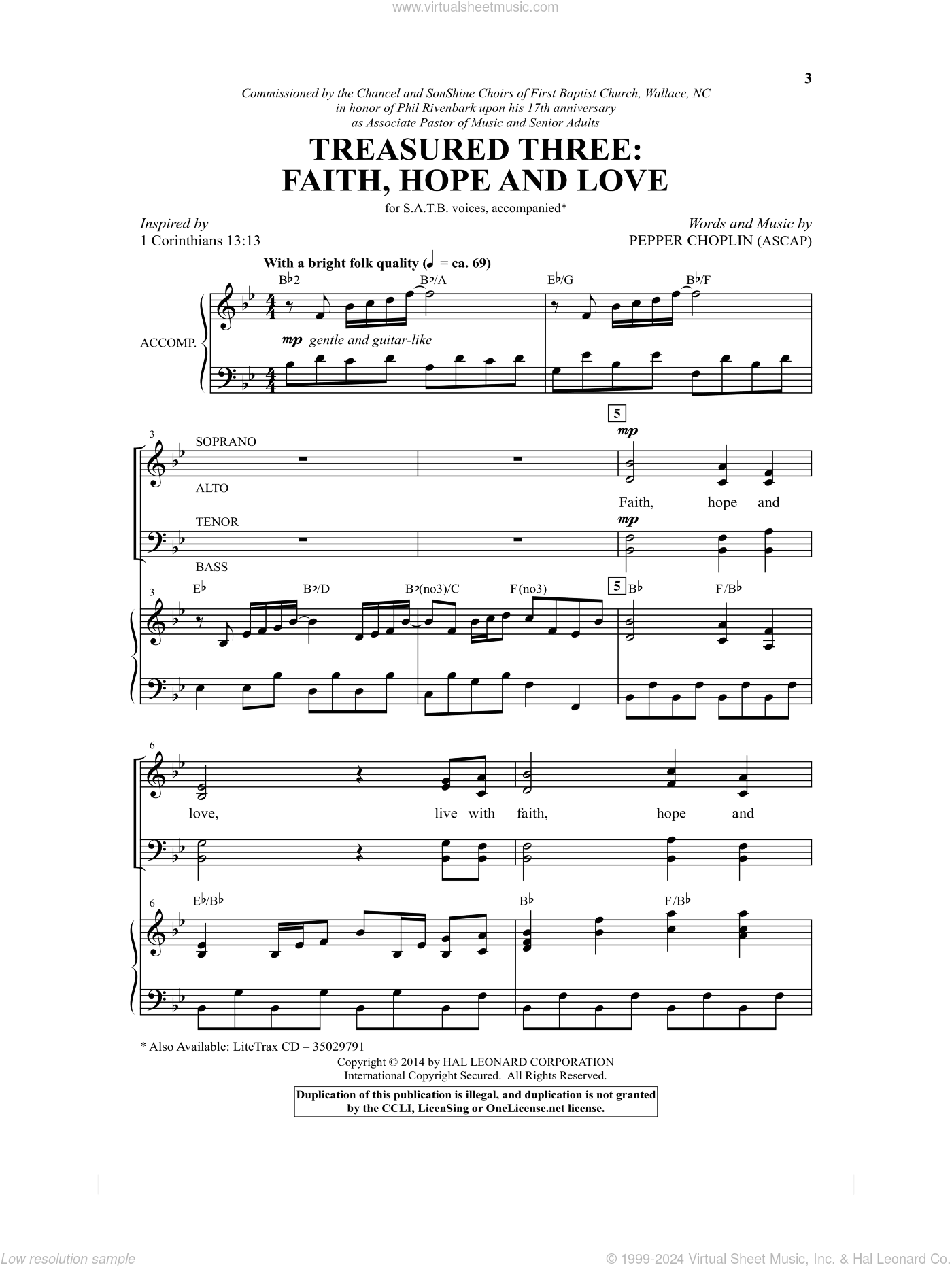 Treasured Three: Faith, Hope And Love