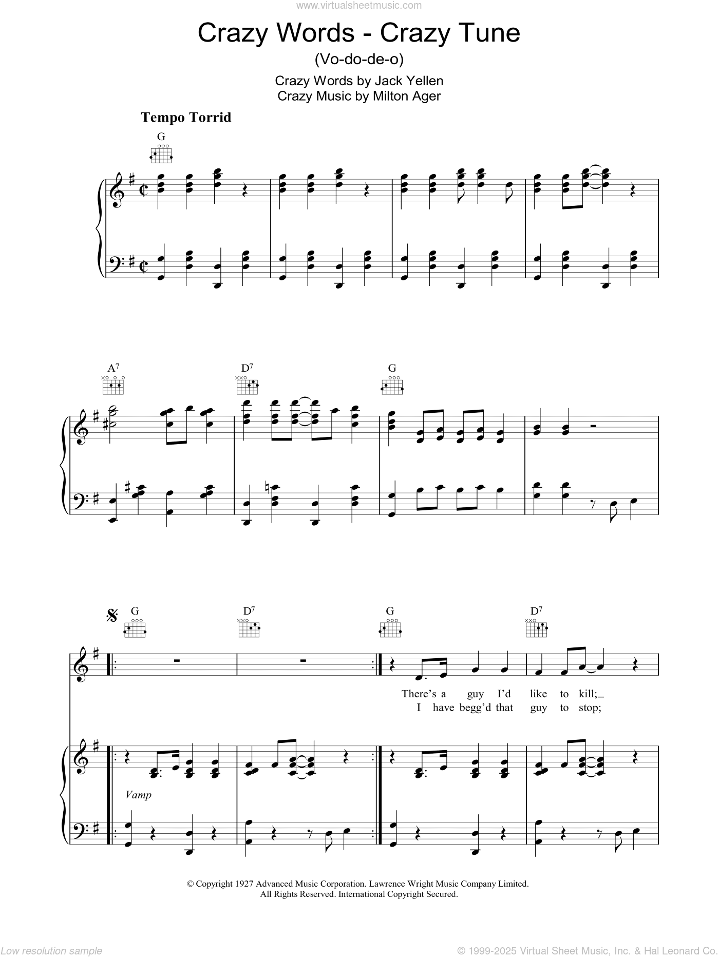 Crazy Words, Crazy Tune