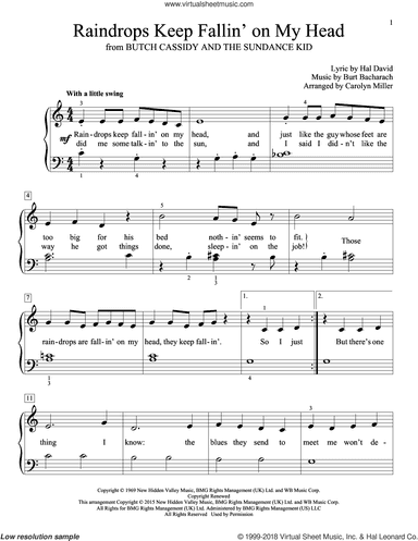 Raindrops Keep Fallin' On My Head (arr. Phillip Keveren)