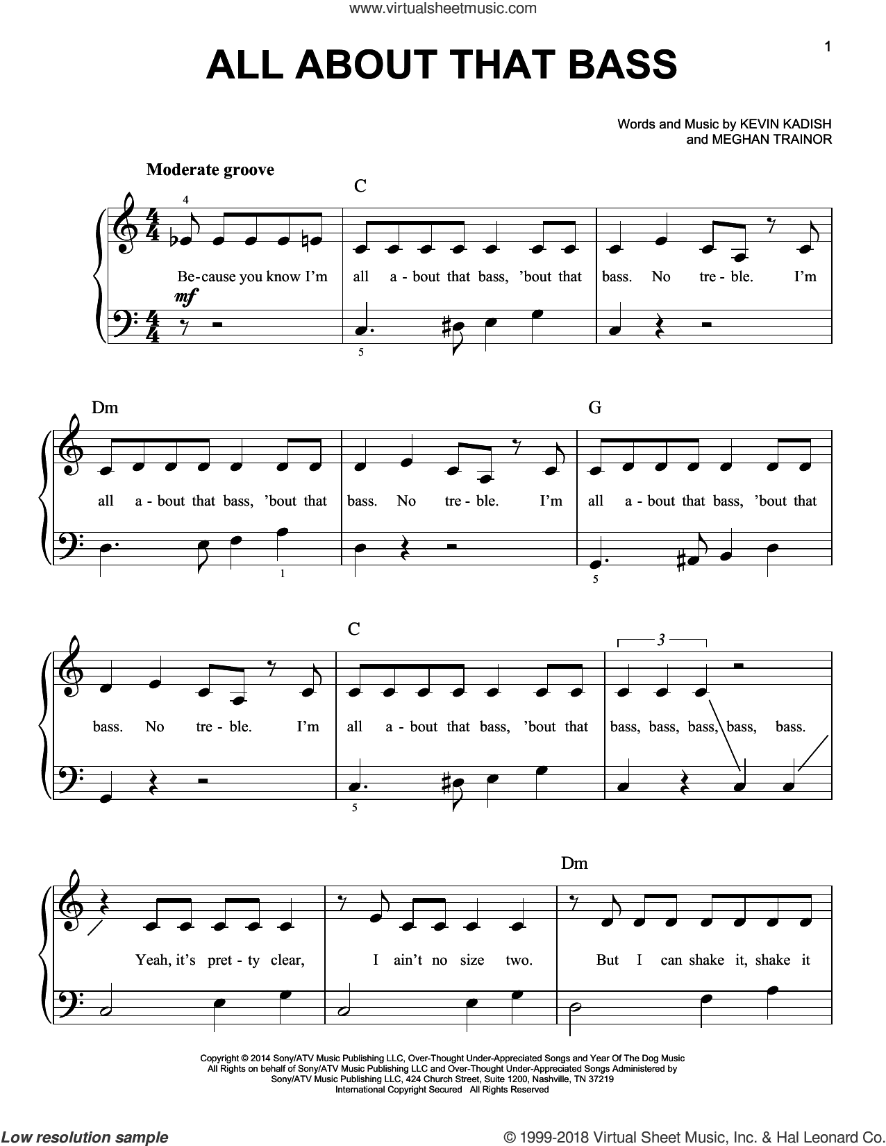 All About That Bass, (beginner)