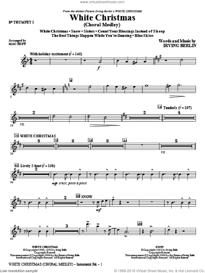 White Christmas (Choral Medley) (complete set of parts)