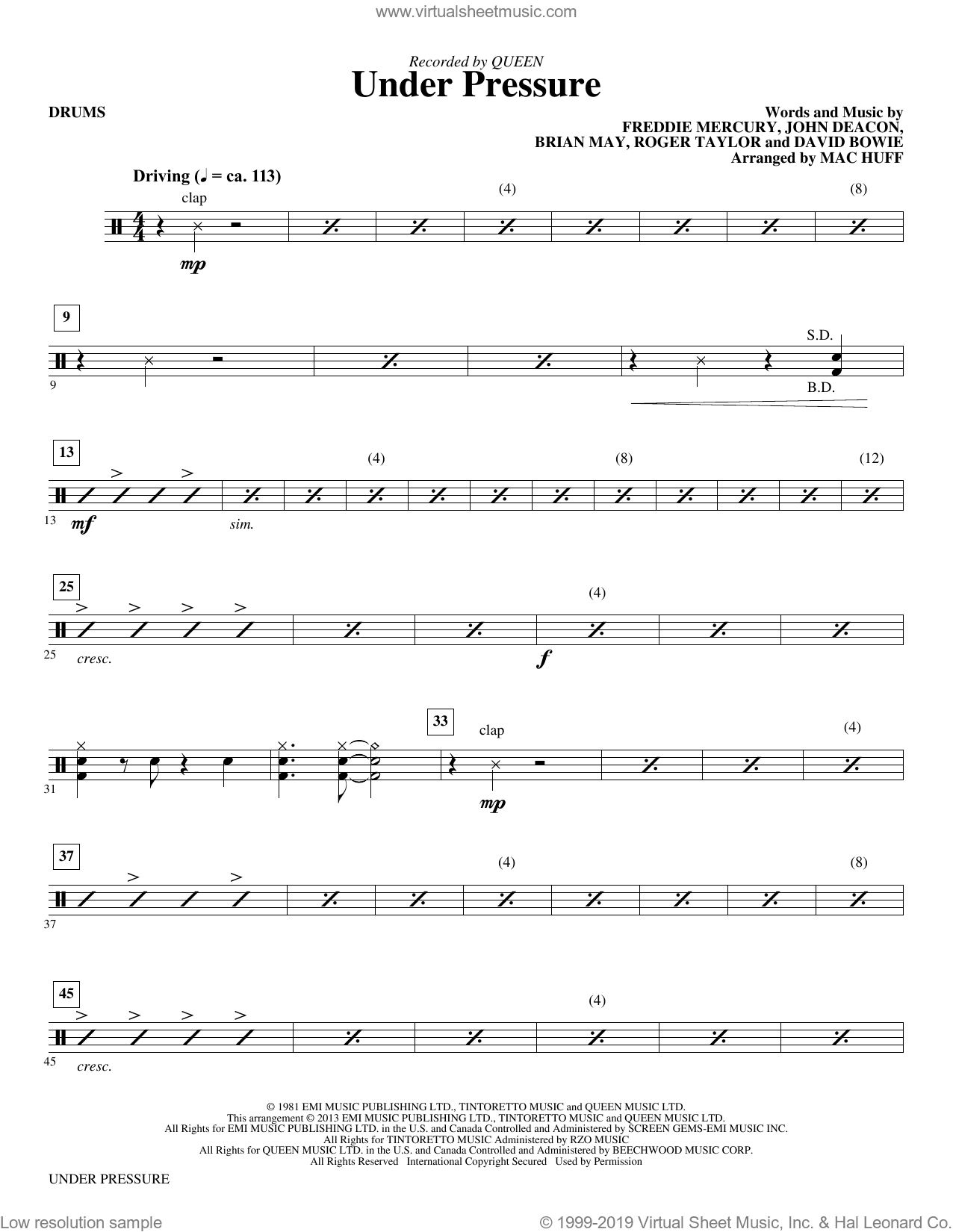 Under Pressure (arr. Mac Huff) (complete set of parts)