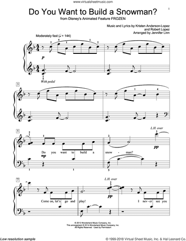 Do You Want To Build A Snowman? (from Frozen) (arr. Jennifer Linn)
