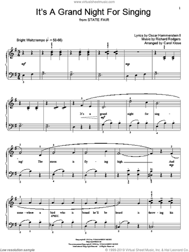 It's A Grand Night For Singing