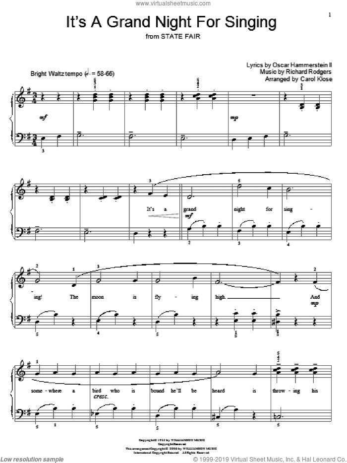 It's A Grand Night For Singing