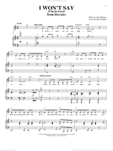 I Won't Say (I'm In Love) (from Hercules)