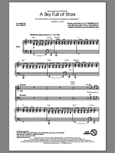 A Sky Full Of Stars (arr. Mac Huff)