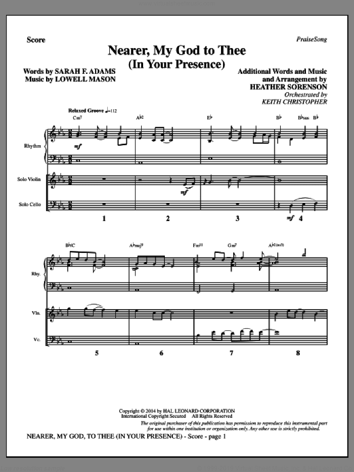 Nearer, My God, to Thee (COMPLETE)