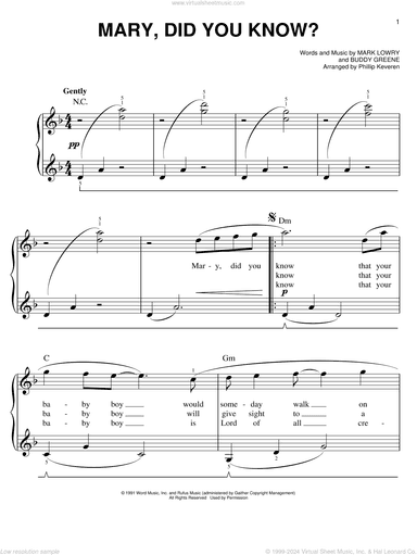 Mary, Did You Know? (arr. Phillip Keveren)