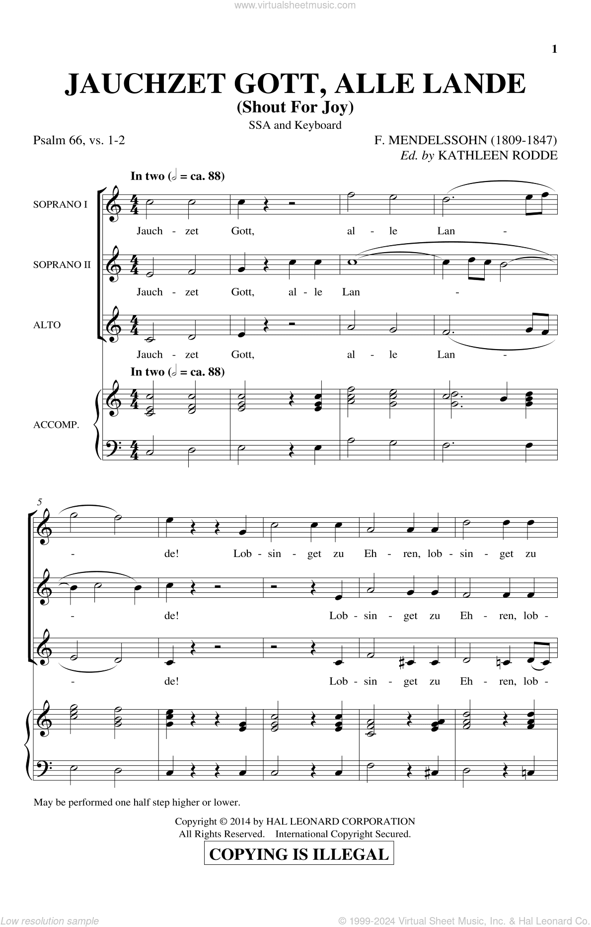 Jauchzet Gott, Alle Lande