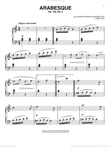 Arabesque, Op. 100, No. 2
