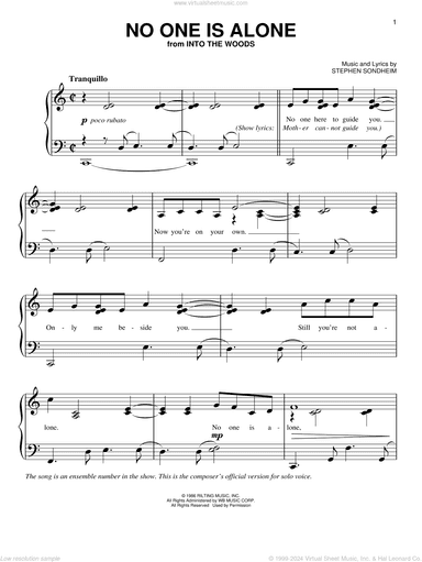 No One Is Alone - Part I (from Into The Woods)