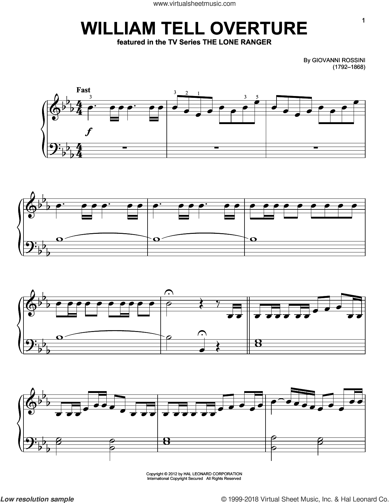William Tell Overture, (beginner)