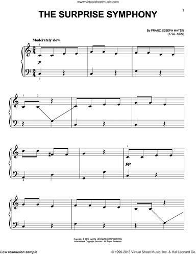 The Surprise Symphony, (beginner)