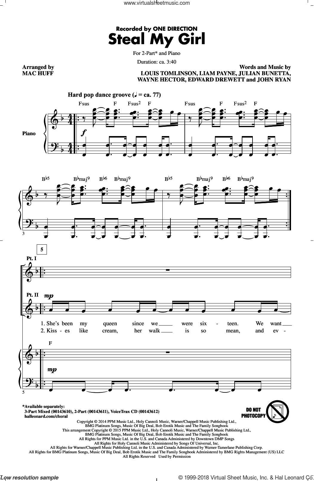 Steal My Girl (arr. Mac Huff)