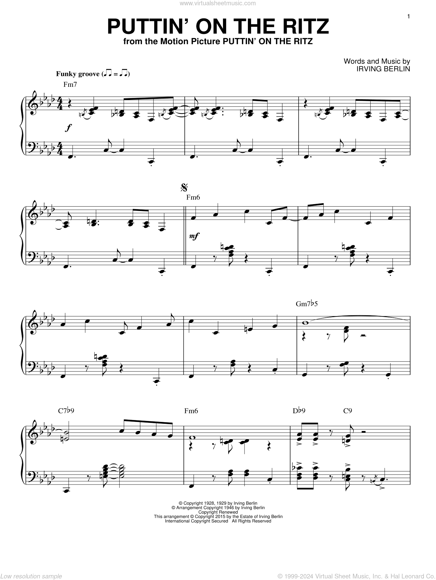 Puttin' On The Ritz [Jazz version] (arr. Brent Edstrom)