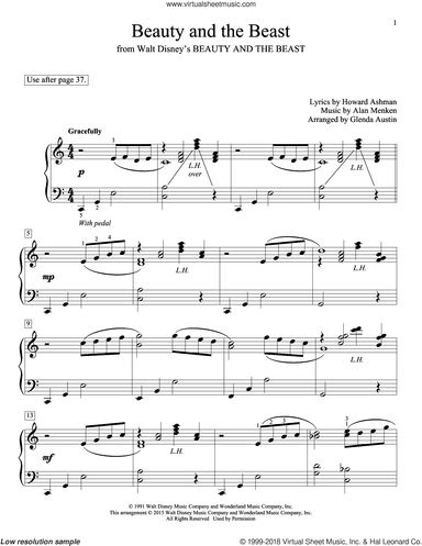 Beauty And The Beast (arr. Glenda Austin)