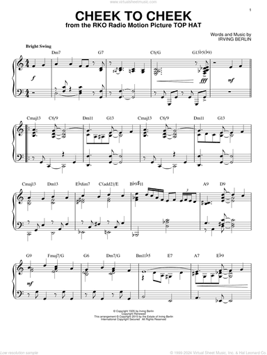 Cheek To Cheek [Jazz version] (arr. Brent Edstrom)