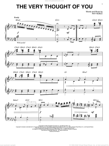 The Very Thought Of You [Jazz version] (arr. Brent Edstrom)
