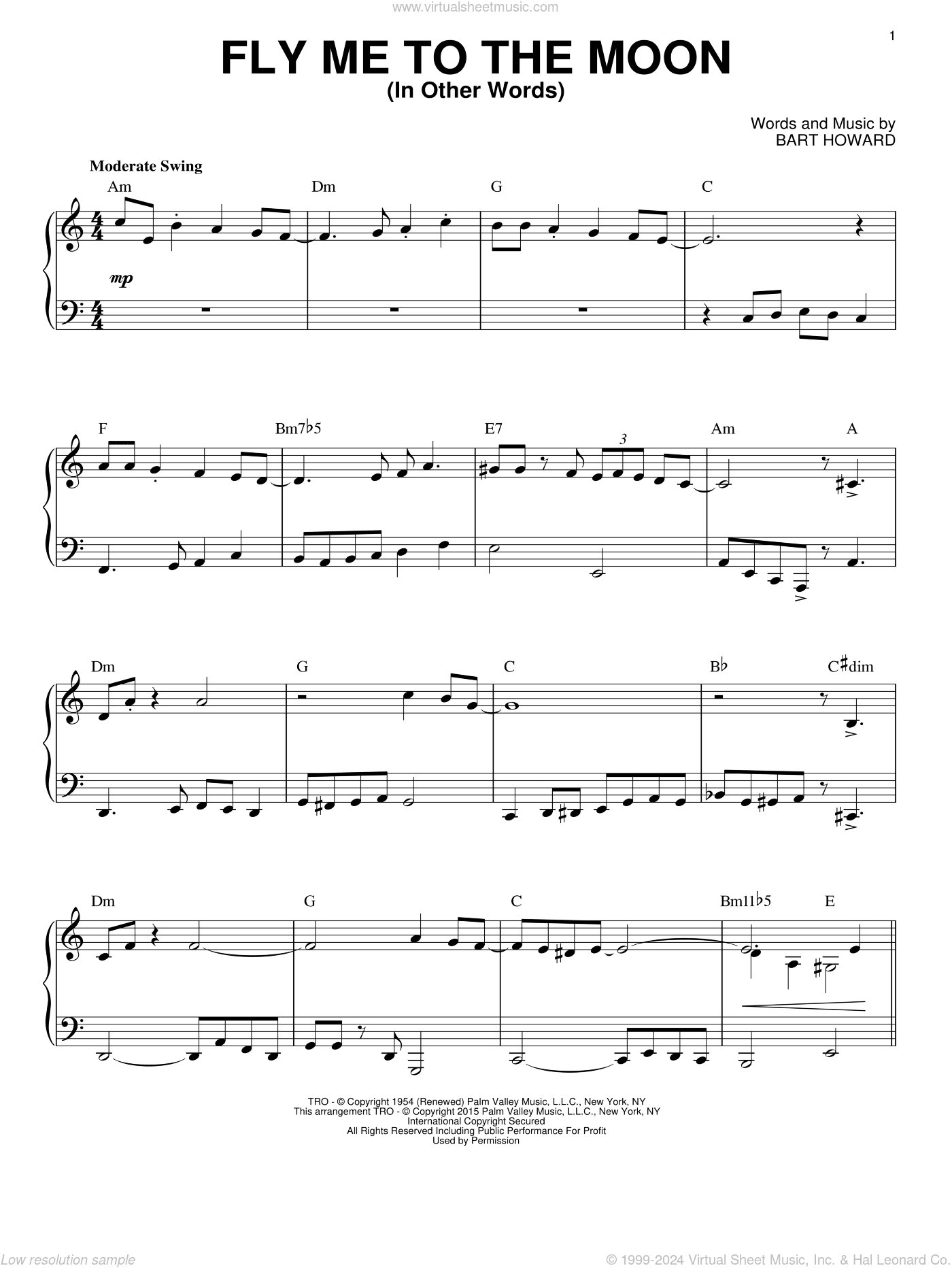 Fly Me To The Moon (In Other Words) [Jazz version] (arr. Brent Edstrom)