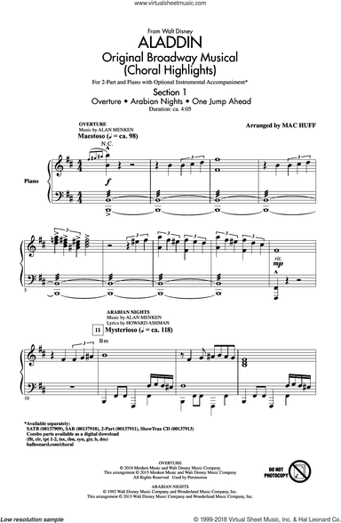 Aladdin (Choral Highlights) (from Aladdin: The Broadway Musical) (arr. Mac Huff)