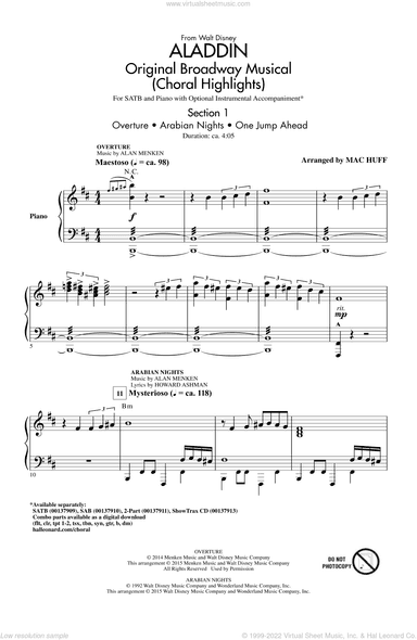 Aladdin (Choral Highlights) (from Aladdin: The Broadway Musical) (arr. Mac Huff)