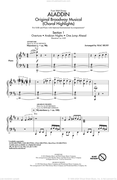 Aladdin (Choral Highlights) (from Aladdin: The Broadway Musical) (arr. Mac Huff)