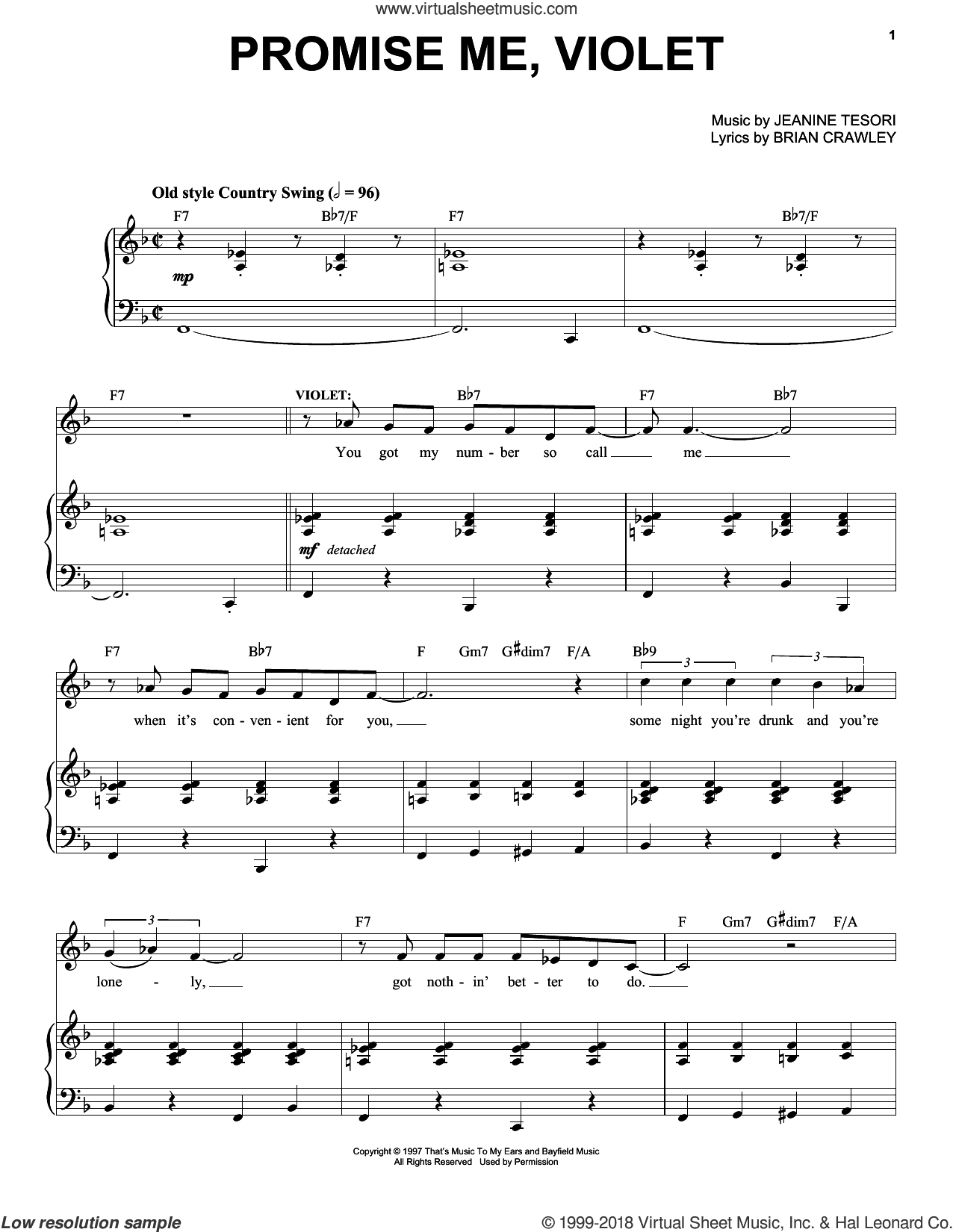 Promise Me, Violet