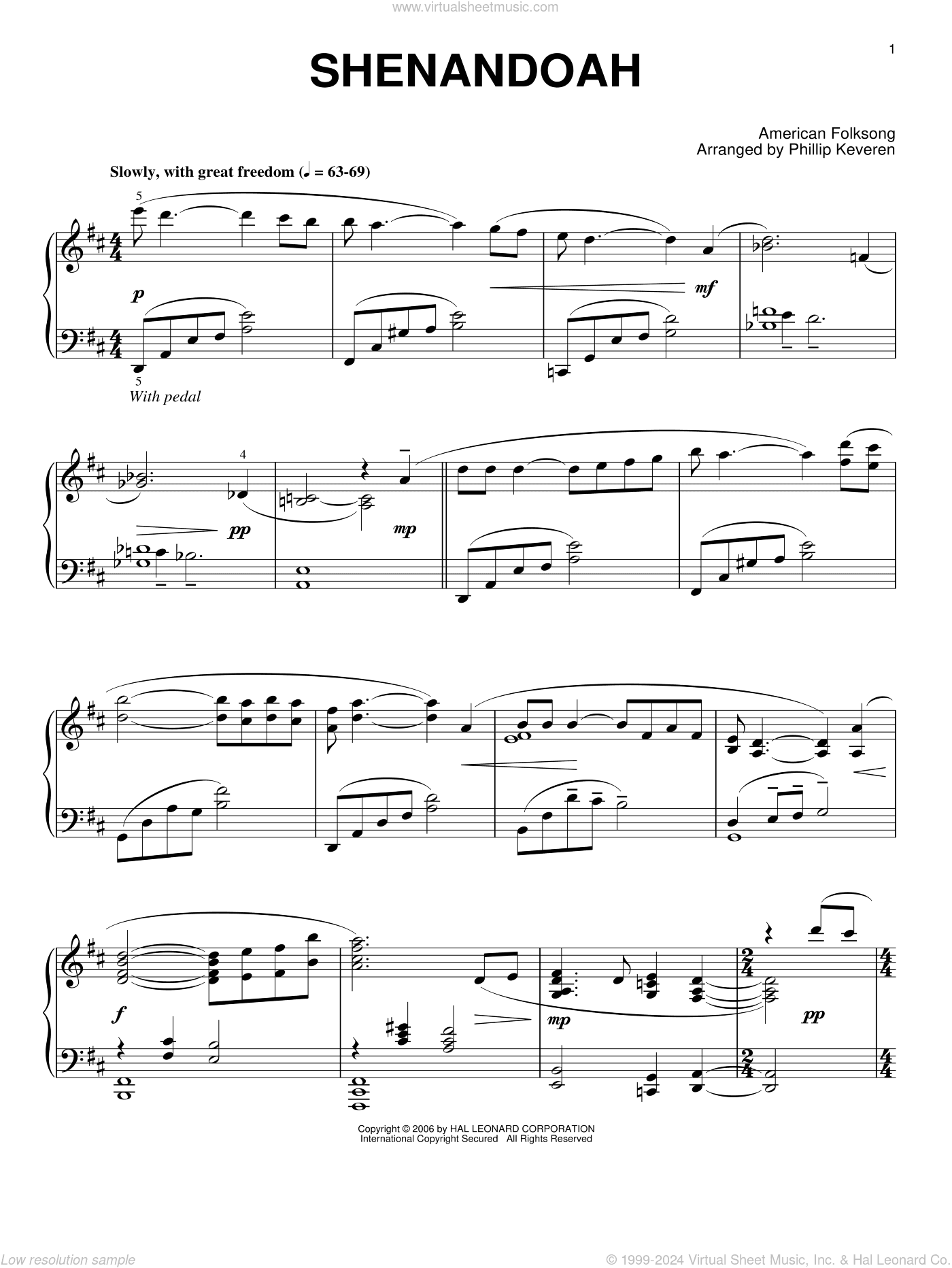 Shenandoah (arr. Phillip Keveren)