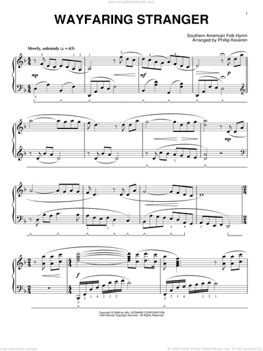 Wayfaring Stranger (arr. Phillip Keveren)