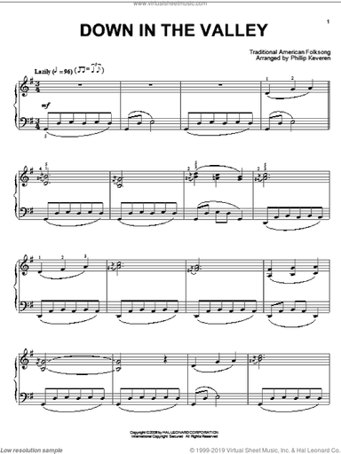 Down In The Valley (arr. Phillip Keveren)