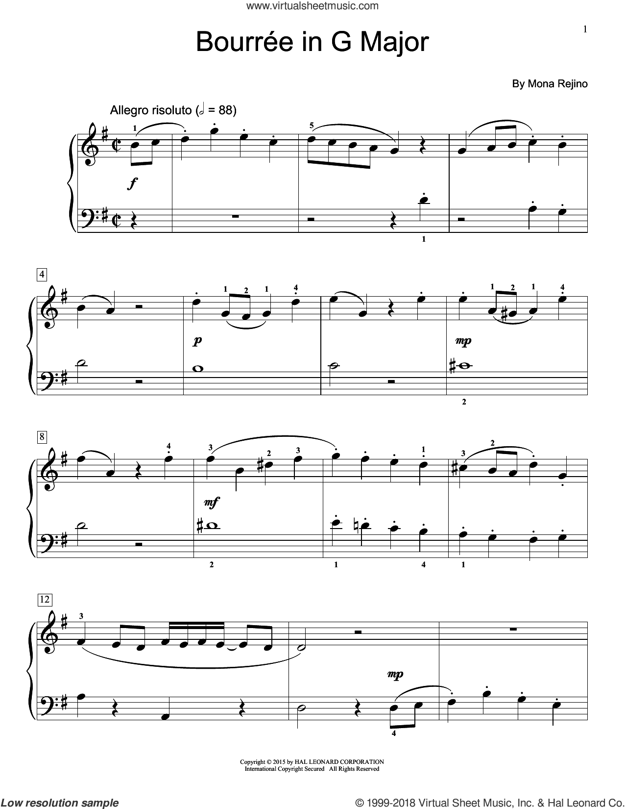 Bourre In G Major
