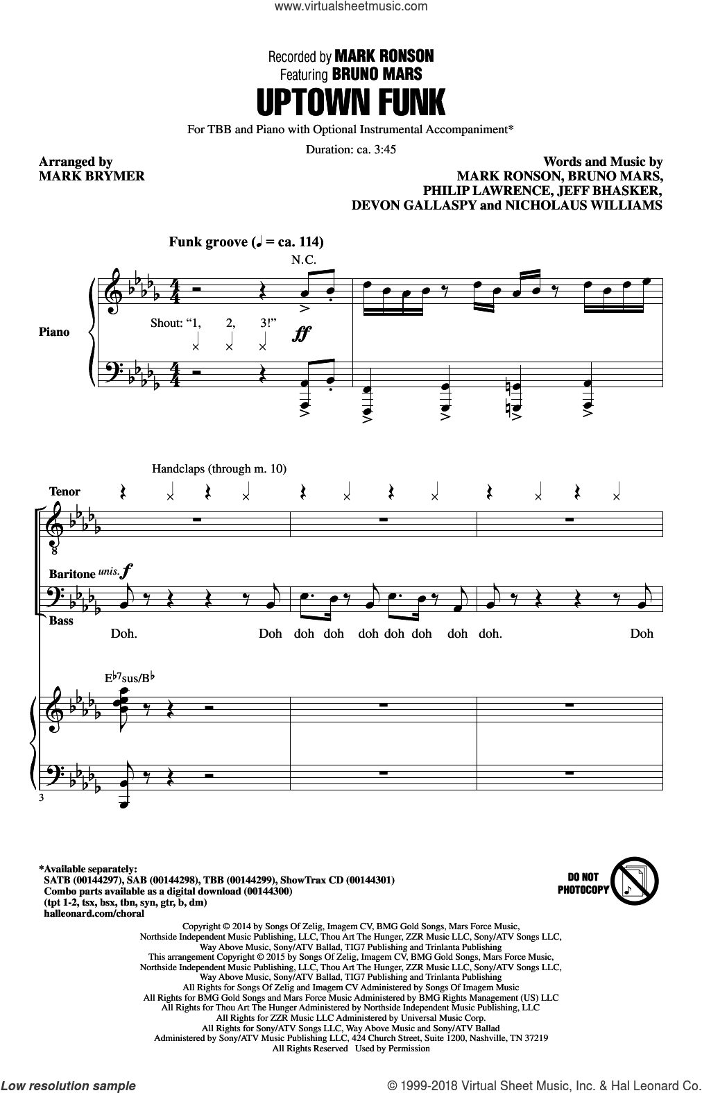 Uptown Funk (feat. Bruno Mars) (arr. Mark Brymer)