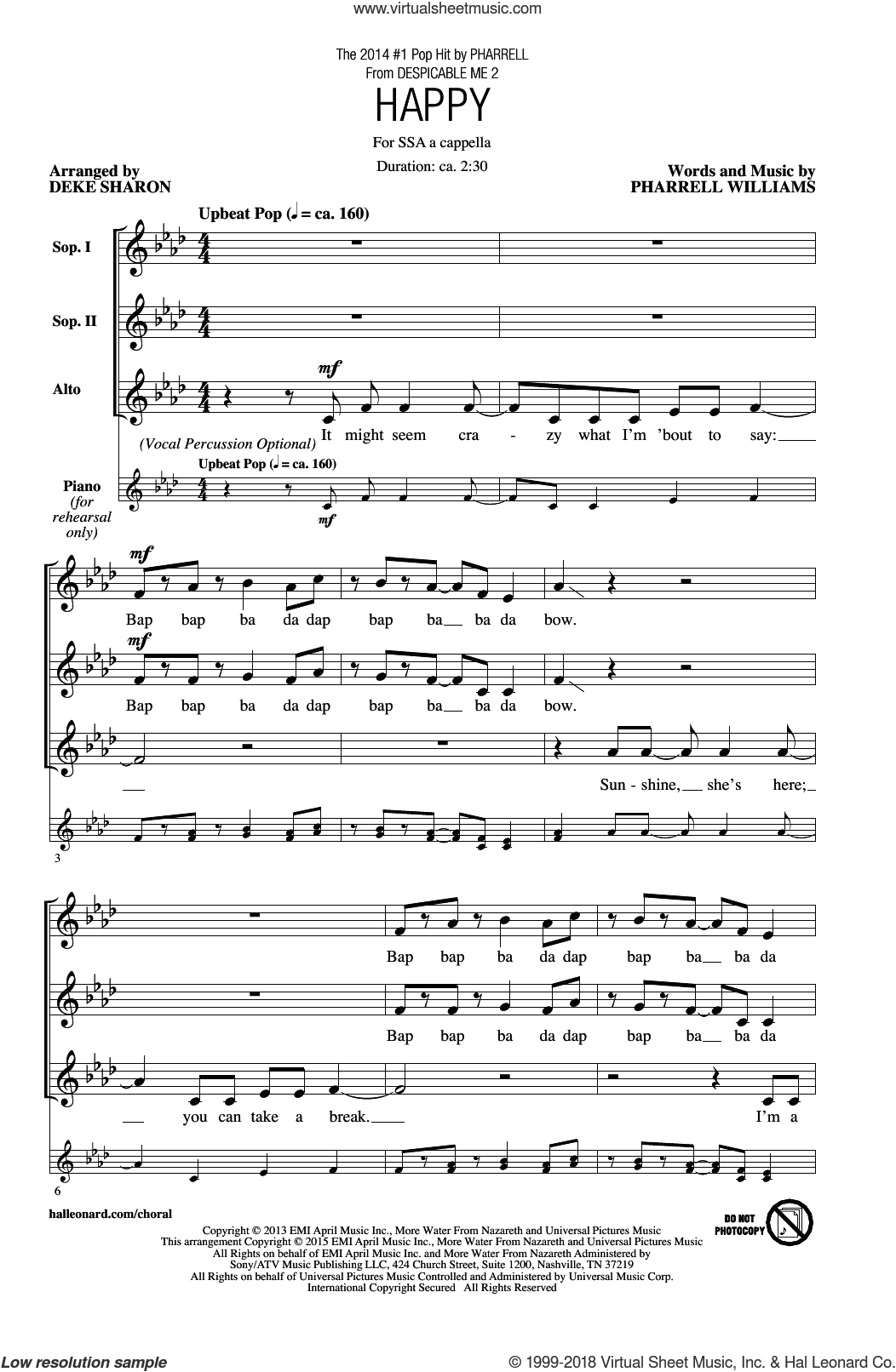 Happy (arr. Deke Sharon)