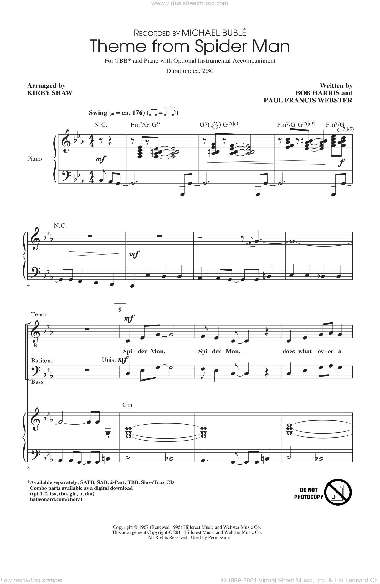 Theme From Spider-Man (arr. Kirby Shaw)