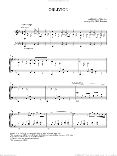 Oblivion, (intermediate)