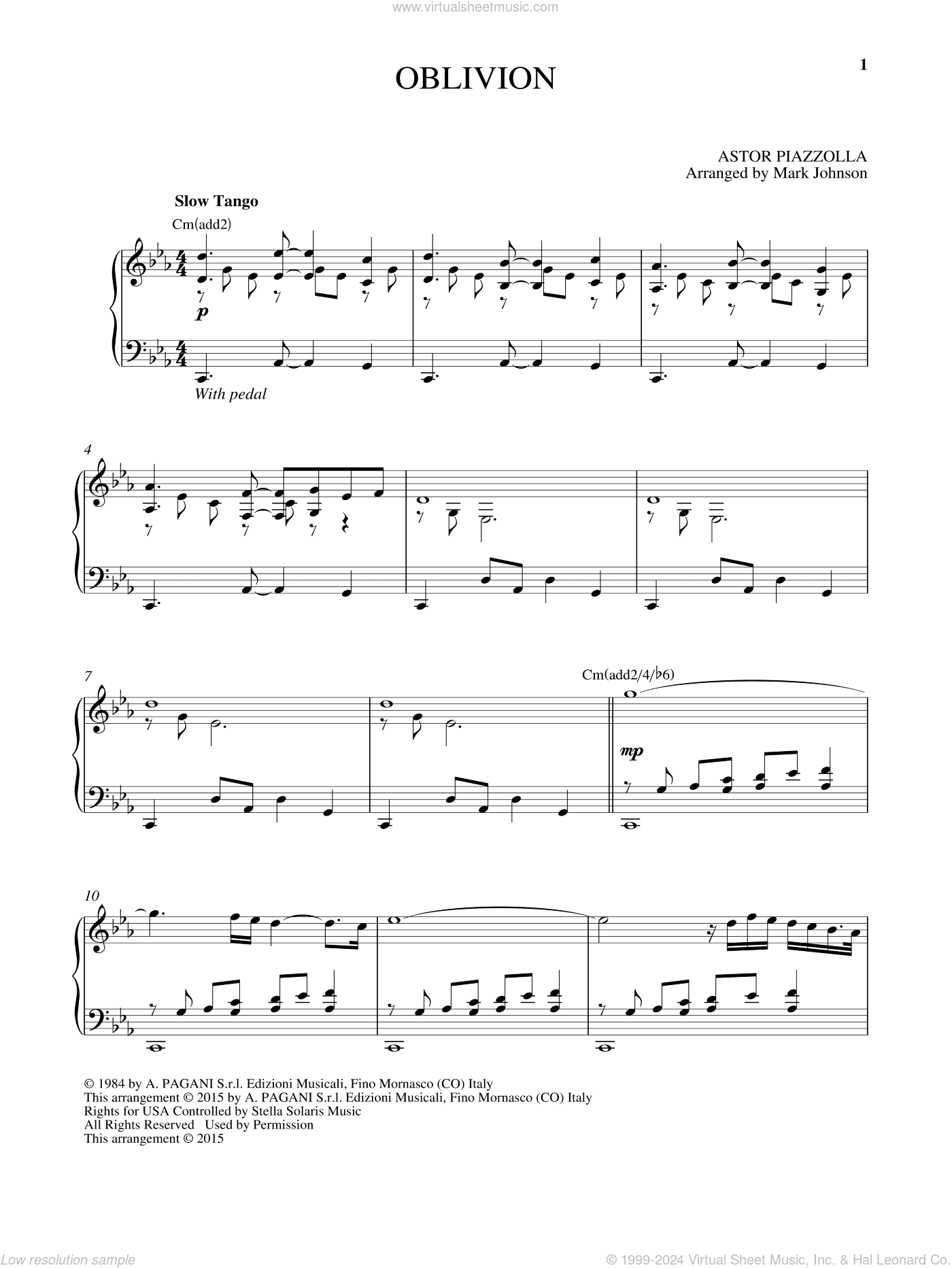 Oblivion, (intermediate)