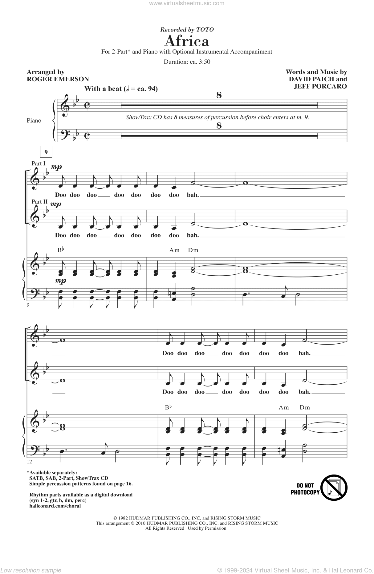 Africa (arr. Roger Emerson)