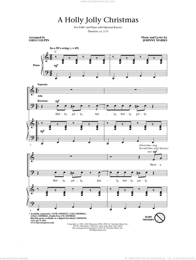 A Holly Jolly Christmas (arr. Greg Gilpin)