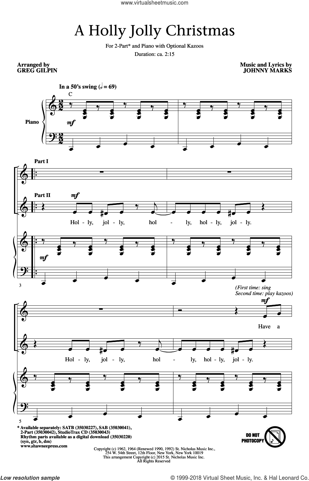 A Holly Jolly Christmas (arr. Greg Gilpin)