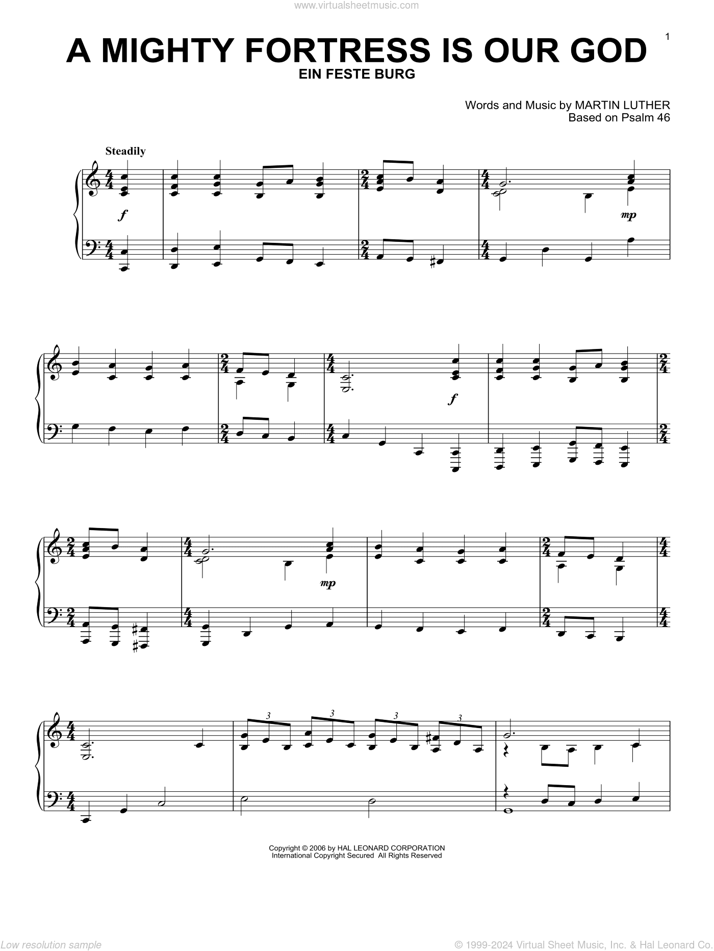 A Mighty Fortress Is Our God (from Images: Sacred Piano Reflections)