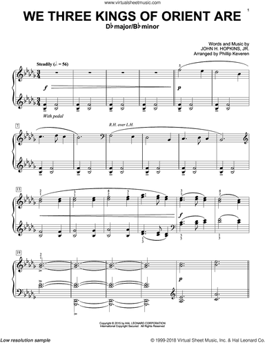 We Three Kings Of Orient Are (arr. Phillip Keveren)