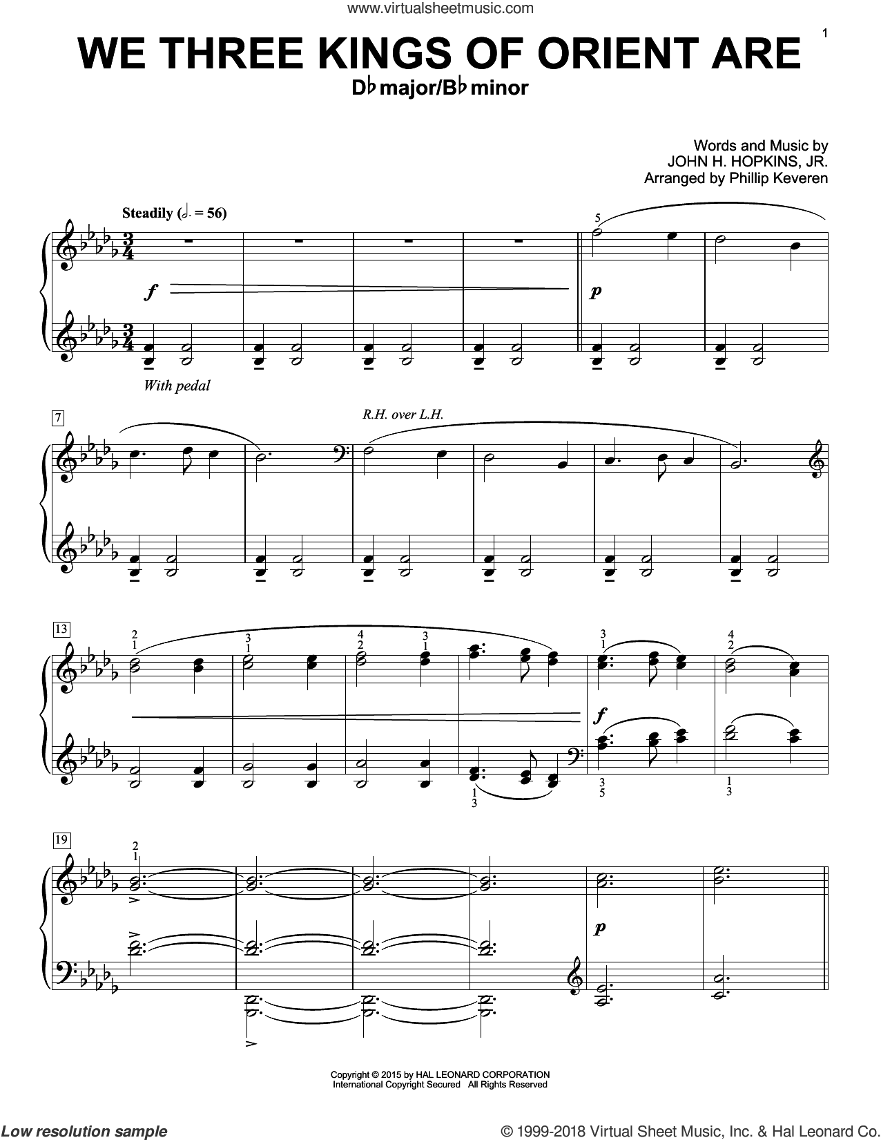 We Three Kings Of Orient Are (arr. Phillip Keveren)