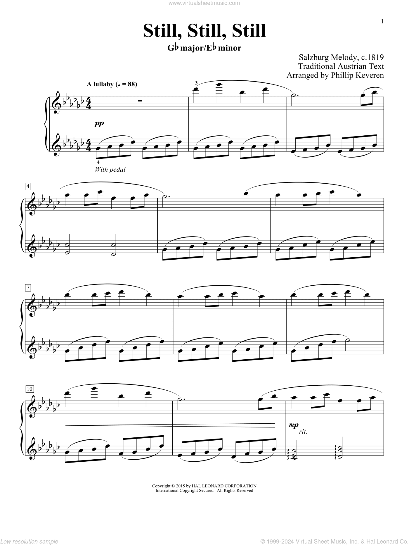 Still, Still, Still (arr. Phillip Keveren)
