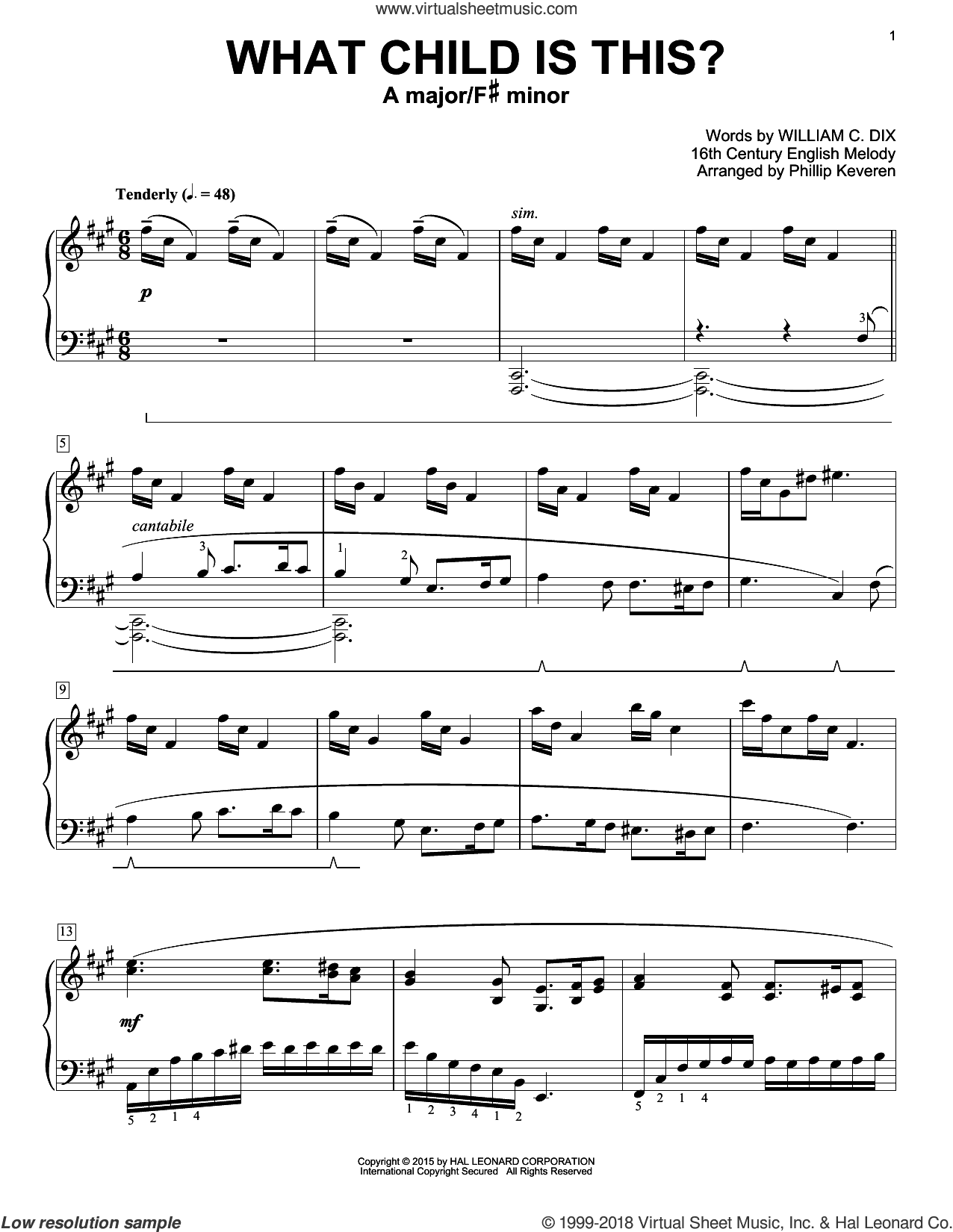 What Child Is This? (arr. Phillip Keveren)