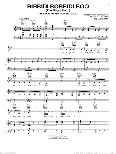 Bibbidi-Bobbidi-Boo (The Magic Song) (from the motion picture Cinderella)